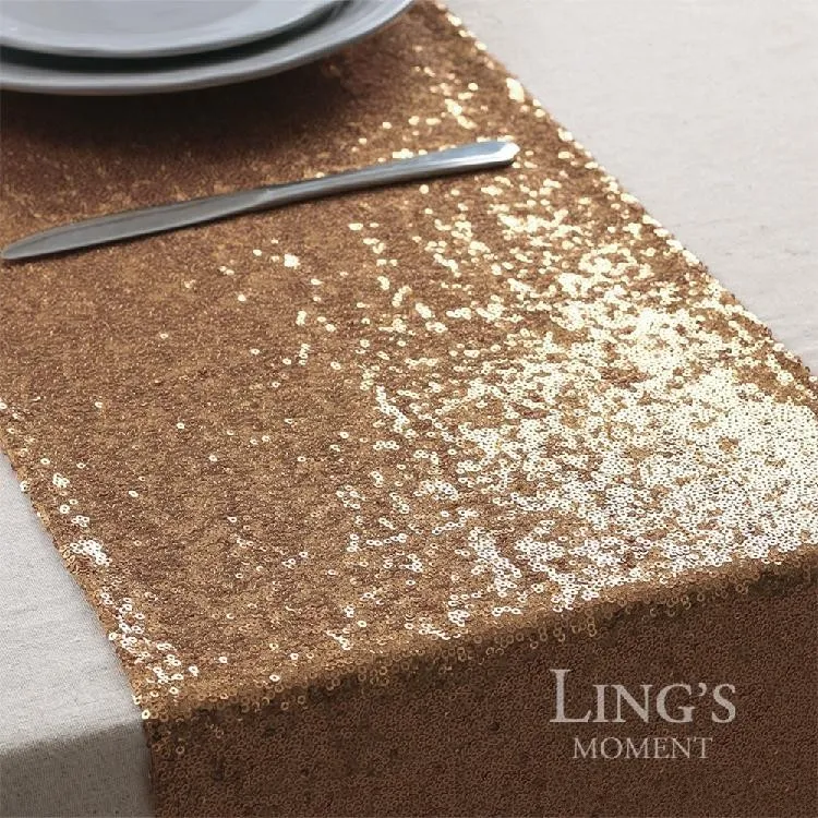  2015 New Rose Gold Sequin Table Runners 10.6
