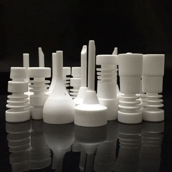14mm und 18mm Domeless Ceramic Nails Männlich oder Weiblich Joint Keramik Nagel mit Carb Cap VS Titan Quarz Nagel für Glas Rauchen Zubehör