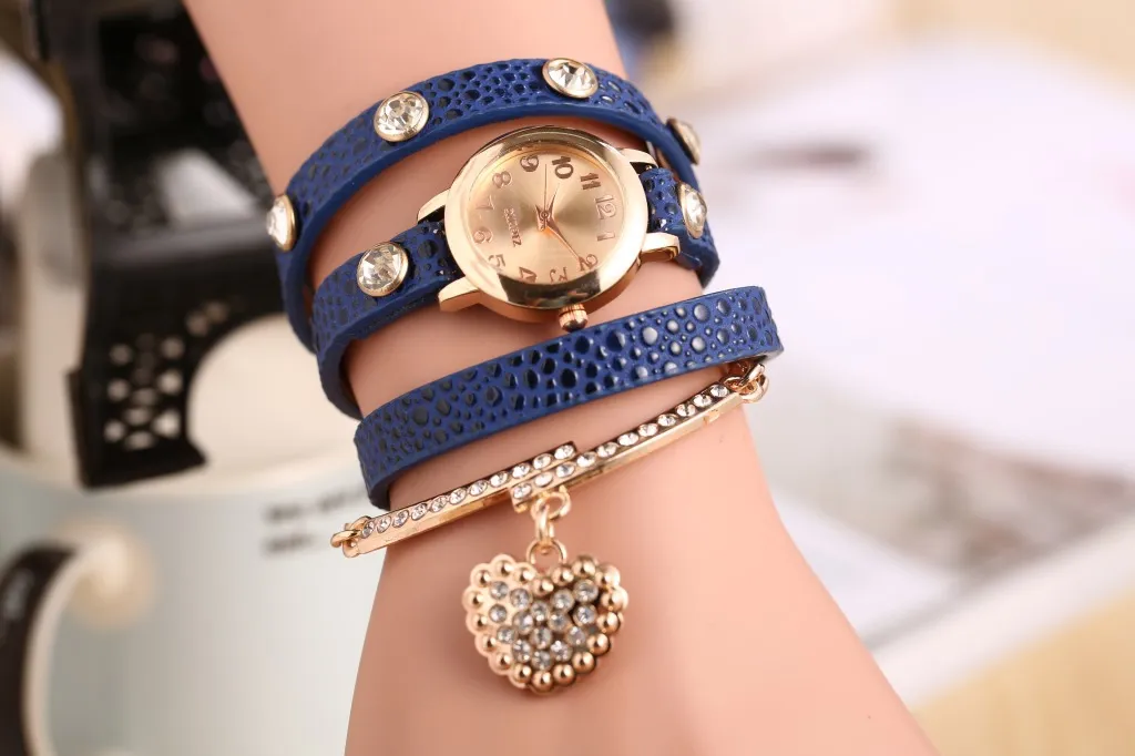 2018 NOWOŚĆ moda dla kobiet stroje zegarki skórzany pasek zegarek zegarek na rękę damski kwarc Kobiety Luksusowy łańcuch luksusowy vintage na rękę
