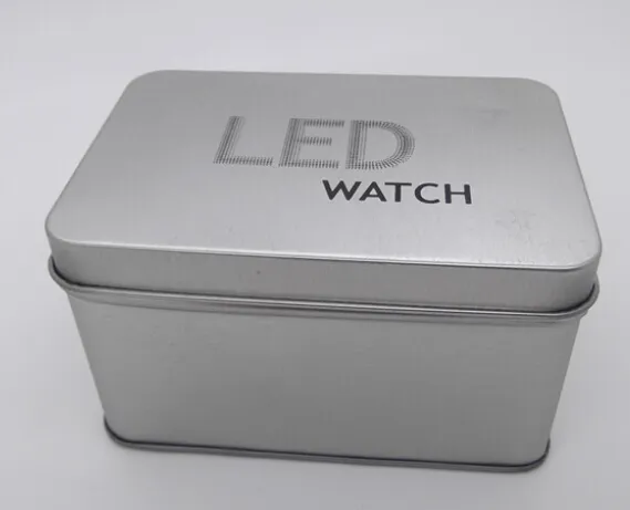 10 stücke Stilvolle Aluminium Uhrenboxen Fällen Metall Frauen männer Geschenk Box Schmuck Vitrine Lagerung Uhren