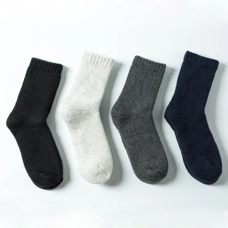 Wool Blend Socks Mens Thick Socks Winter Warm Wool Blend loop Comfort Casual Dress Socks