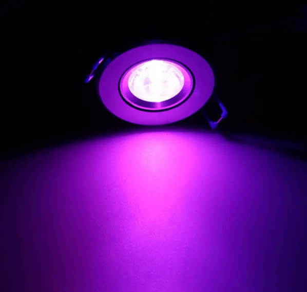 Downlight de plafond RGB 3W 85-265V, ampoule LED, spot lumineux, 16 couleurs changeantes, lampe murale encastrée avec télécommande IR, 206U