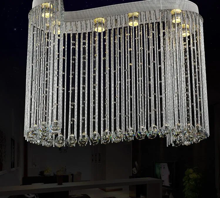 S design modern Pendant Lamps living room L800*W300*H600mm Crystal chandeliers, S-shaped crystal Indoor Lighting for Bar bedroom corridor