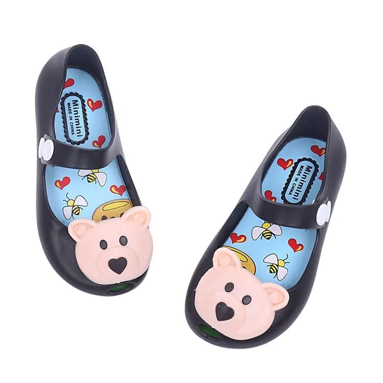 Summer Style Bambini Gril Shoes PVC Sandali Cartoon Bear Mini Melissa Hasp Scarpe in plastica Scarpe bambini