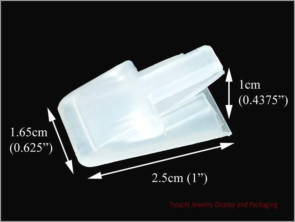 Blanco Blanco Clear Plastic Exhibe Joyery para pantalla de anillo Padlipación de clips Pequeño para la pantalla del anillo de los dedos Soporte de shippin219y