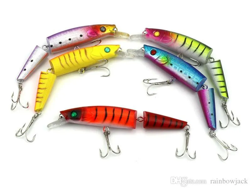 حجارة صيد مياه مالحة مفصلية مفصلية ، 14 سم 20 22g 2segments wobbler crankbait bait340u