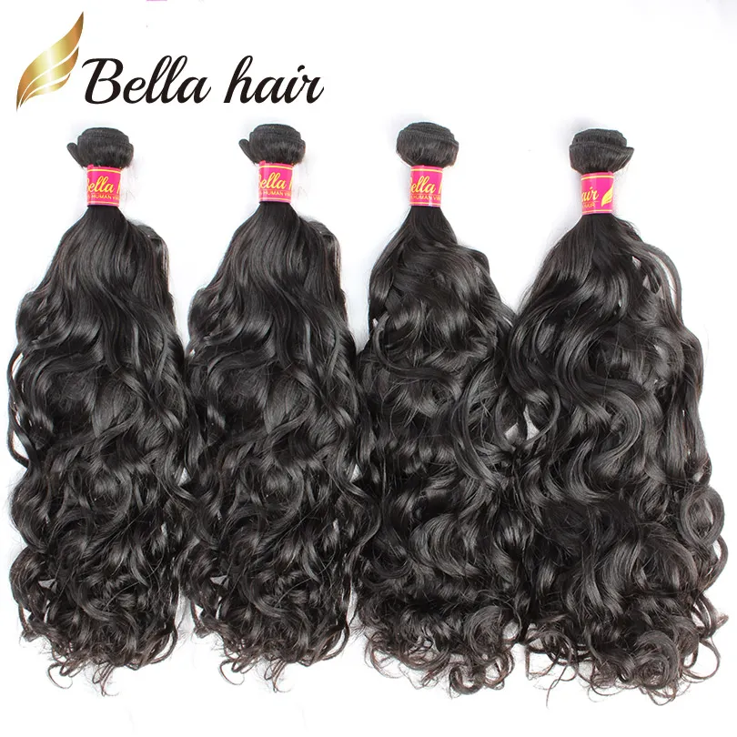 8-34inch Hair Bundles Brazilian Virgin Human Hair Weaves Extensions Natural Wave Wefts Quality Double Weft BellaHair