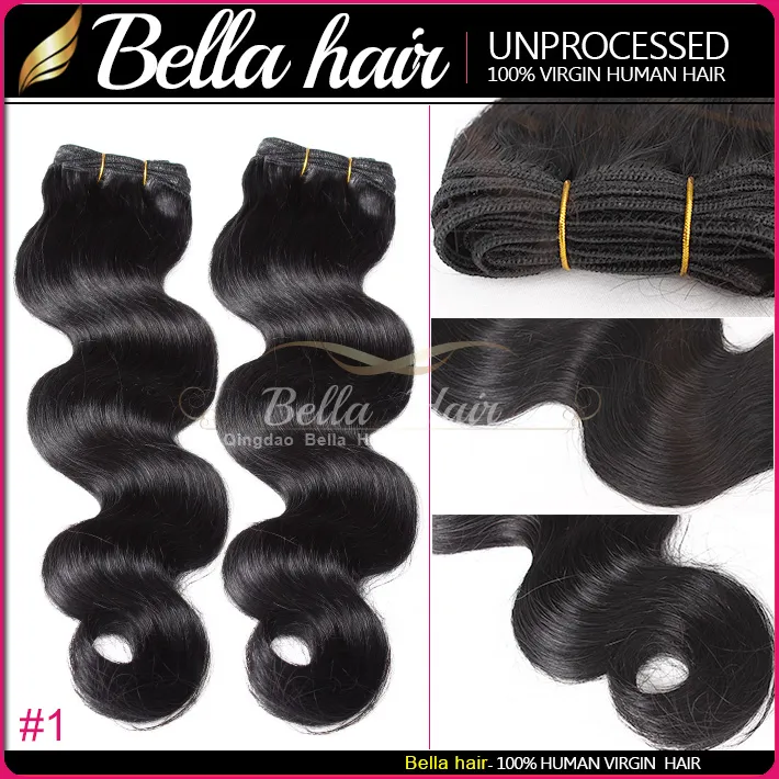 fashion hair 1424inch brazilian hair  black dark brown human hair weft hairextensions grade 8a bellahair