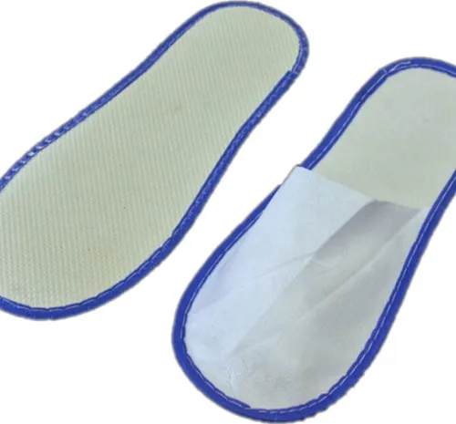 Cheapest nice quality soft one-time slippers disposable shoe home white sandals hotel babouche travel shoes SL001