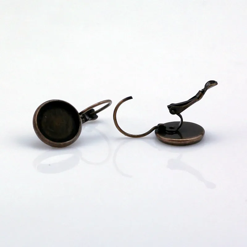 Beadsnice Messing Ohrring Rohlinge für Ihre Schmuckherstellung Ohrring Basis mit 12mm runden Einstellung bleifrei nickelfrei ID1951