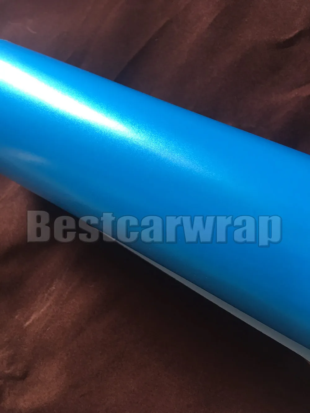 Baby Blue Satin Metallic Vinyl Wrap Car Wap 1080 Series Covering With Air bubble Free Luxury Truck Coating size 1.52x20m/Roll 4.98x66ft