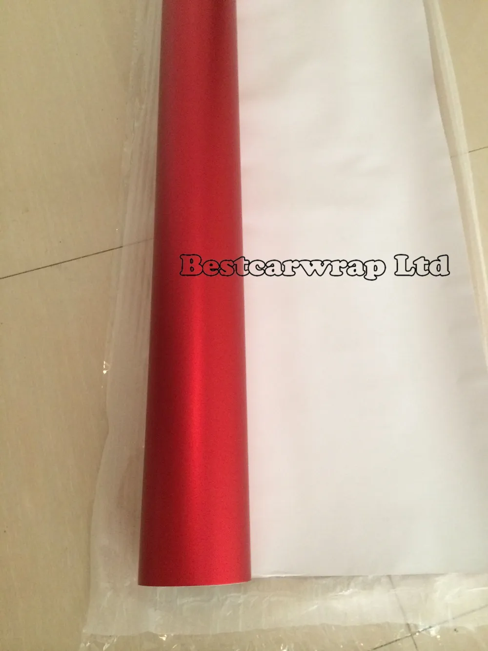  Quality Chrome Satin Red Vinyl Car wrapping with Air Bubble Free Chrome red Matt Film Vehicle covering Sticker foil size1.52x20m/Roll