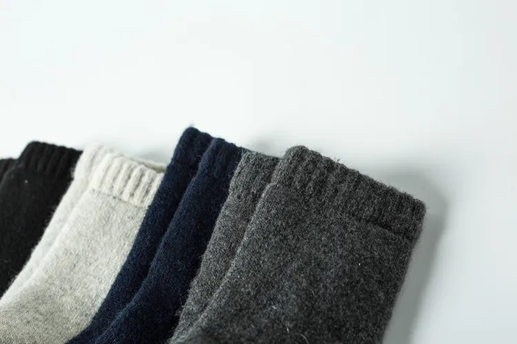 Wool Blend Socks Mens Thick Socks Winter Warm Wool Blend loop Comfort Casual Dress Socks