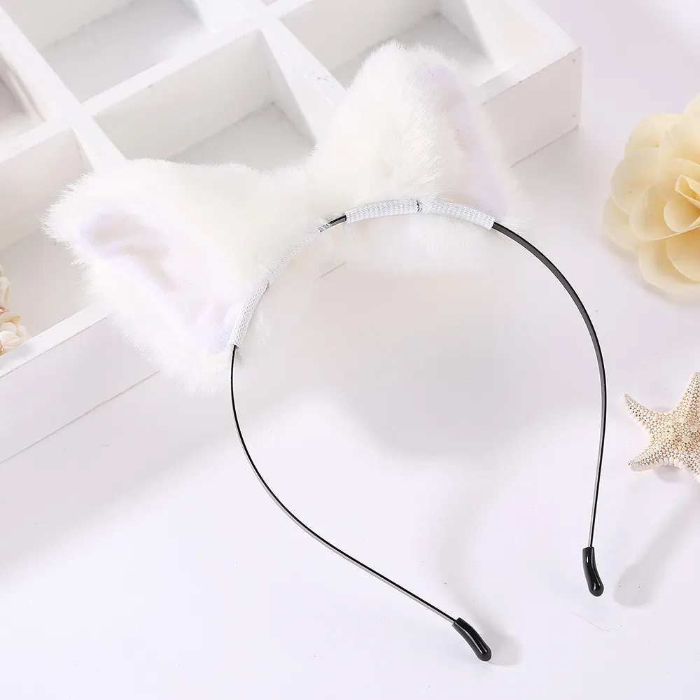 Diademas largas con orejas de gato y zorro para niñas, accesorios para el cabello, accesorios para el cabello, Cosplay de Anime, accesorios para fiesta, 2355