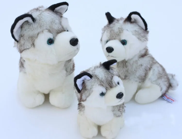 wholesale husky plush toy super cute animal small dog gray husky stuffed toys 18cm 7