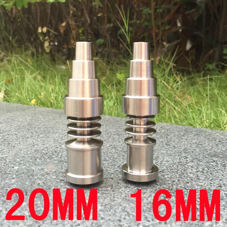 Universal 6 In 1 Titanium nail 10/14/18mm Female And Male Domeless Nail 6 hole Titanium Carb Cap For Glass Pipe