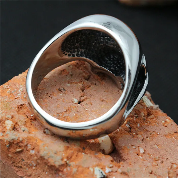 New Popular Cool Skull Ring 316L Stainless Steel Man Boy Fashion Personal Design Ghost Skull Ring283Y