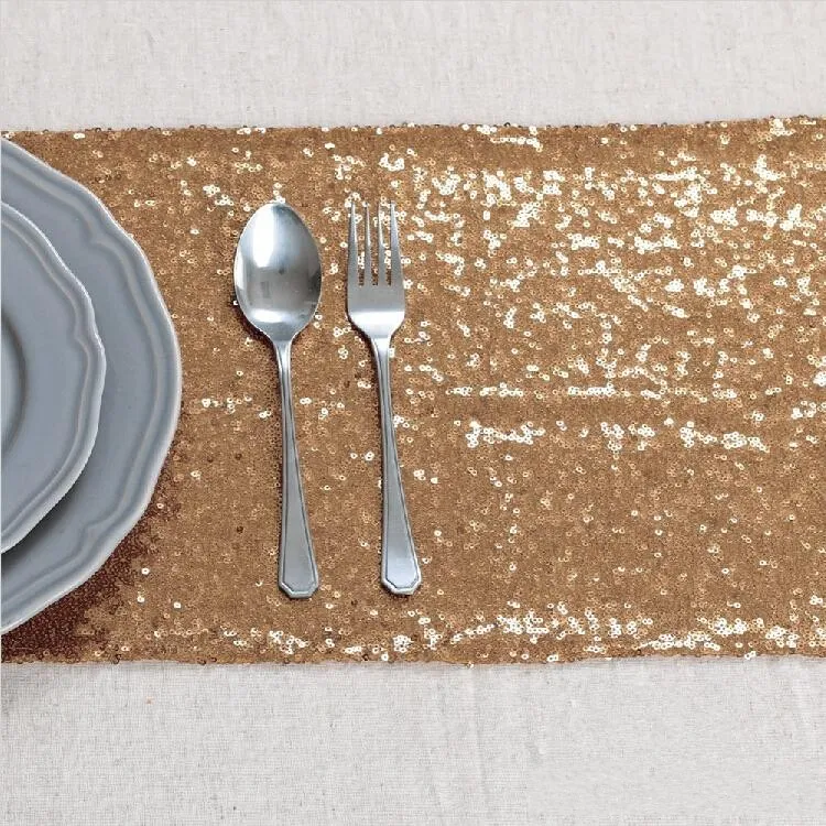  2015 New Rose Gold Sequin Table Runners 10.6