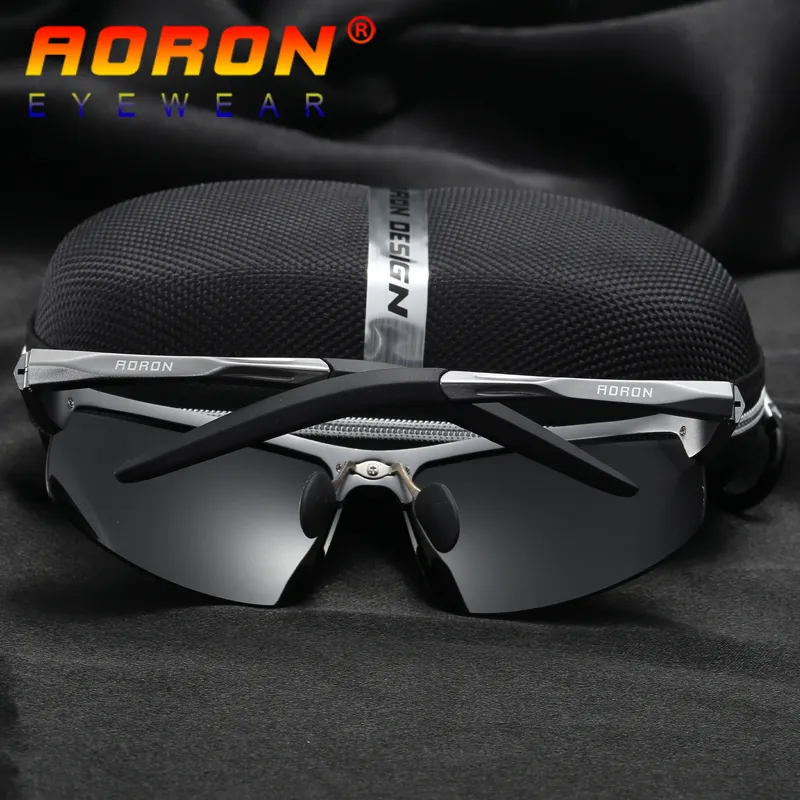 Aoron aluminium solglasögon polariserade glasögon utomhus HD -glasögon sport solglasögon tillbehör för män263q
