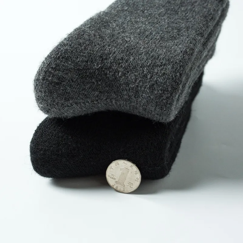 Wool Blend Socks Mens Thick Socks Winter Warm Wool Blend loop Comfort Casual Dress Socks