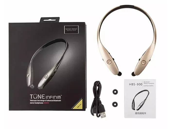 Suministro Al Por Mayor HBS 900 HBS 900 Auriculares Inalámbricos Deportivos  Con Banda Para El Cuello Auriculares Intrauditivos Auriculares Estéreo  Bluetooth Auriculares Para LG HBS 900 IPhone X 8 Samsung S8 B1