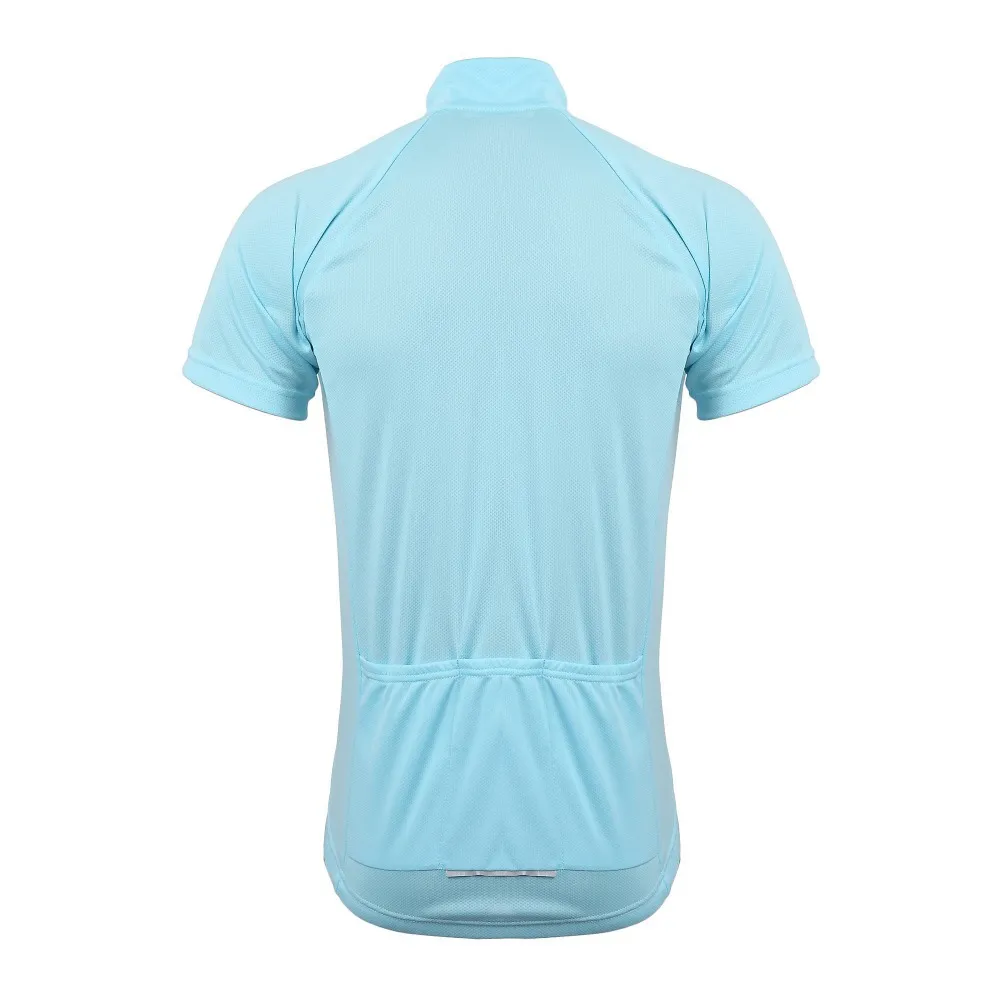 pure colors Whole- Men Women Solid Cycling Short Sleeve Jersey Full Length Zipper Unisex Bike Jersey348u