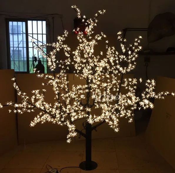 1536LEDS 200cm 야외 LED 체리 꽃 나무 라이트 야외 정원 통로 크리스마스 결혼식 파티 조명 장식 2549