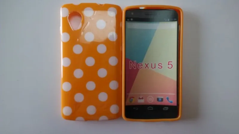 Wholesale Fashion Polka Dots Soft TPU Gel Cover Case for LG Nexus 5 E980 