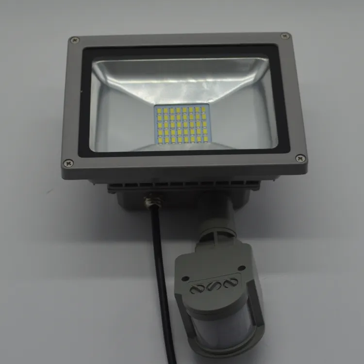20W Cool White SMD LED Flood Light +Motion Sensor Outdoor Garden Lamp Light IP65