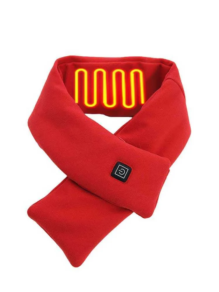 Women Man Winter Outdoor Smart Electric Heat Scarf Safety Three Level Justeringar upphettad varm termisk halsduk Neckorchief G0922264Z