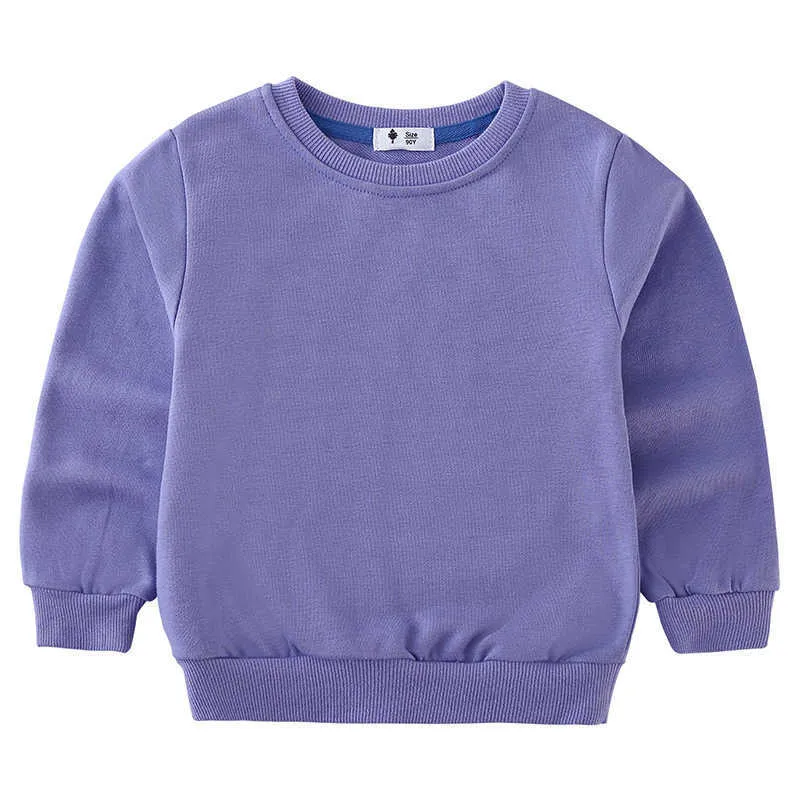 Pullover 28t Toddler Kid Baby Boy Girl Spring Ubrania Pullower Top Bluza z długim rękawem Casual Candy Kolor Bluzy Sweet Strój 220924