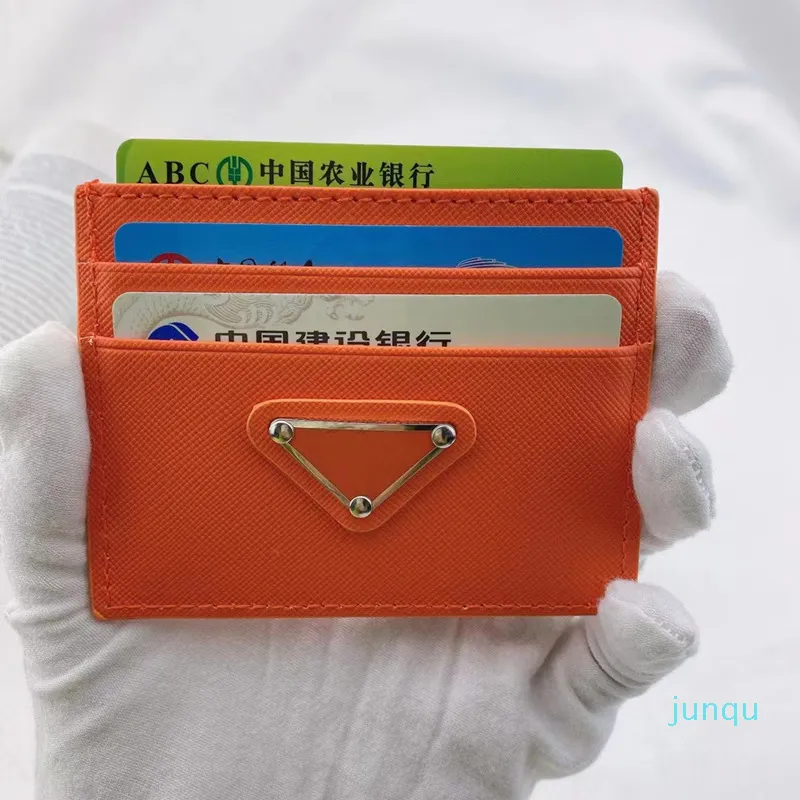 تصميم الأزياء مثلث بطاقة بطاقة الائتمان محفظة جواز سفر جلدي هو معرف العمل MINI جيب السفر للرجال محفظة النساء 2917