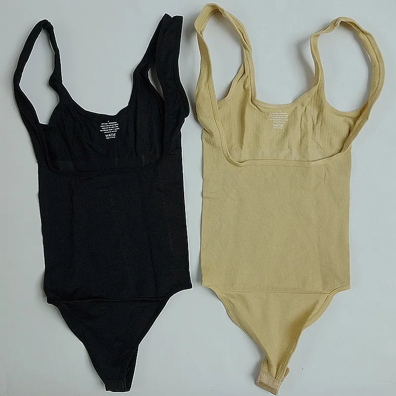 Women Seamless Tummy Control Shapewear Fajas Colombianas Open Bust Thong Bodysuit Slimmer Body Shaper 210402258G