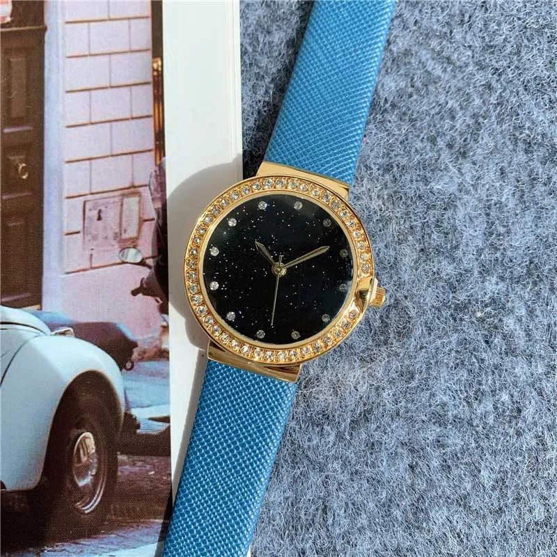 Брендовые часы, красивые женские женские и женские часы с кристаллами в стиле циферблата, кожаный ремешок, кварцевые наручные часы BV11220n