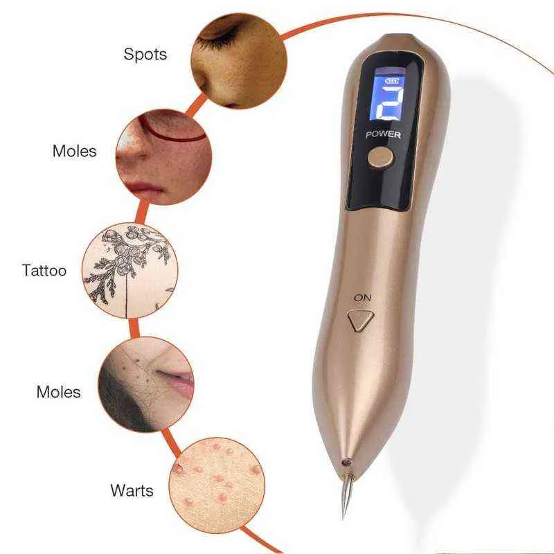 Face Care Devices Laser Plasma PReckle Remover Machine LCD Mol Removal Dark Spot Skin Wart Tag Tattoo Remaval Tool Beauty Salon 0727