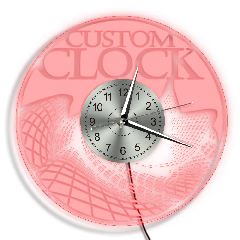 Custom Order Design Company Name Orologio da parete Personalizzato Your Proudcts Reloj Pared Saat 210401