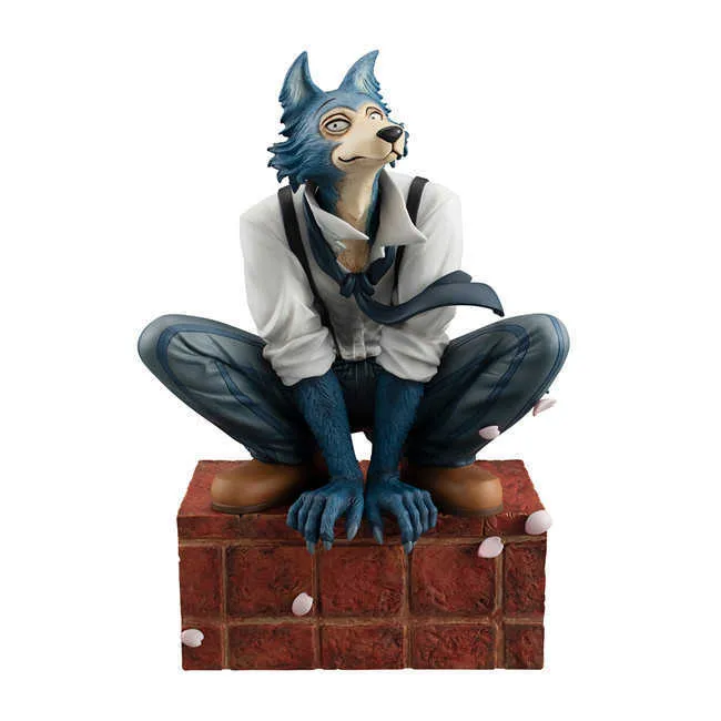 Le plus récent chiffre d'anime Legoshi Toys Timber Wolf Legosi PVC Action Figure Toys Squatting Model Collectible Doll Gift 17cm Q07225402434