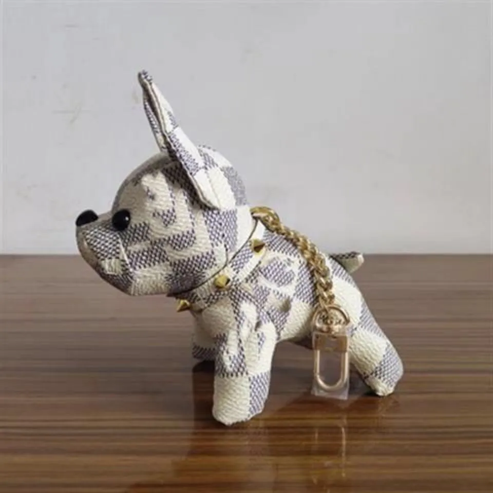 高品質のレザーキーリング方法犬と戦う人形キーリングクラシックブランドハンドバッグキーチェーン231R