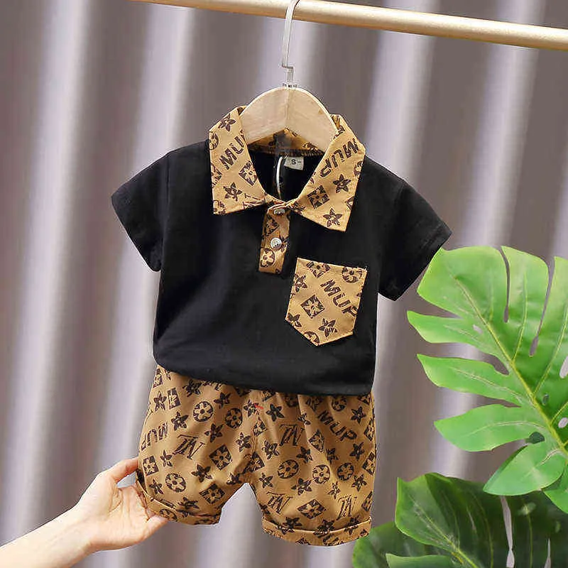 Boys Summer Clothes Sets Children Fashion Shirts Shorts Outfits for Baby Boy Toddler Tracksuits 0-5 Years Boy Clothing Set G220310