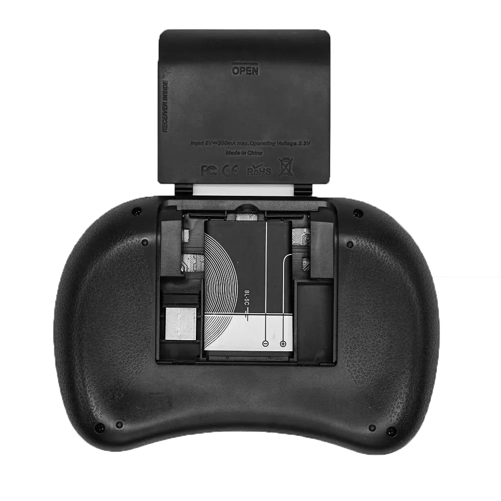 Mini 24GHz Wireless bakgrundsbelyst tangentbord Portable Handheld med pekplattor Backlight -tangentbord för PC Android TV -låda LOT8416735