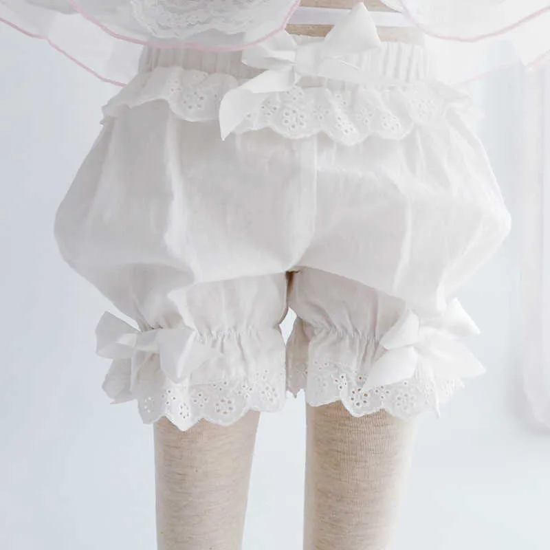 Bébé Filles Shorts Blanc Citrouille Culotte Avec Robe Lolita Enfants Pantalons De Sécurité Infantile Coton D'été Legging pour 1-16 ans 210615