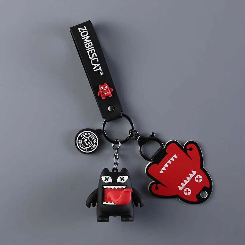 Chat voiture porte-clés accessoires mode masculine créative Cool cadeau porte-clés chanceux porte-clés sac pendentif cadeau d'anniversaire Anime porte-clés G1019