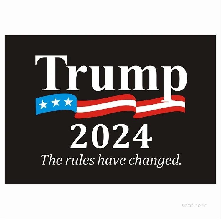 2024 Campagna presidenziale degli Stati Uniti Trump Sticker LE REGOLE SONO CAMBIATE Trump 2024 Adesivi auto Adesivo decorativo Decal T2I52204