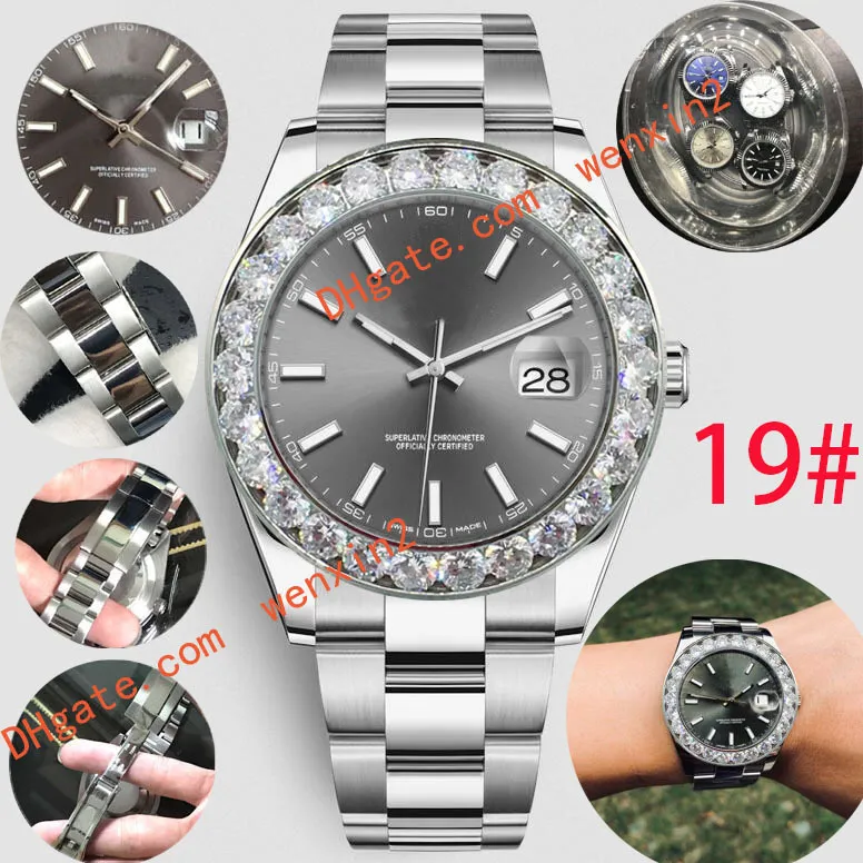 Waterdichte enorme Mens Diamond Horloge Nummers Mechanica Automatische 43mm Hoge Kwaliteit Roestvrijstalen Zwemmen Sportstijl Klassieke Gouden Horloges