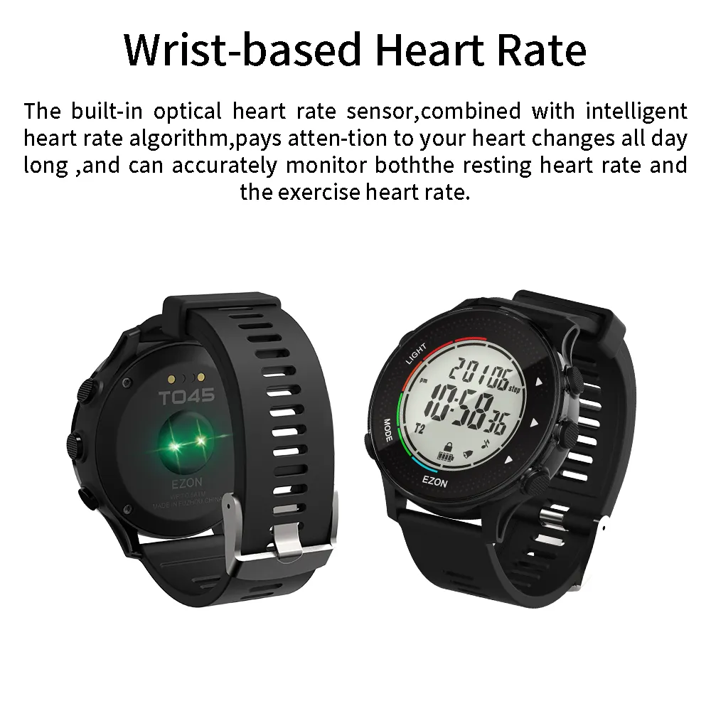 Cardiofrequenzimetro Orologio digitale sportivo con monitor del sonno Contacalorie contapassi Cronometro Allarme Conto alla rovescia