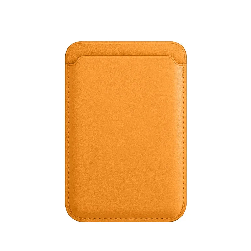 Étui de téléphone Iphone12 MagSafe en cuir pince à carte téléphone portable autocollant arrière pour Apple porte-carte magnétique PU Leather9866686