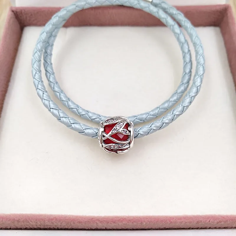 Breloques pour kit de fabrication de bijoux pandora rouge royal 925 en argent sterling perlé bracelet personnalisé femmes hommes chaîne bracelets collier pendentif cadeau d'anniversaire 791969SRU