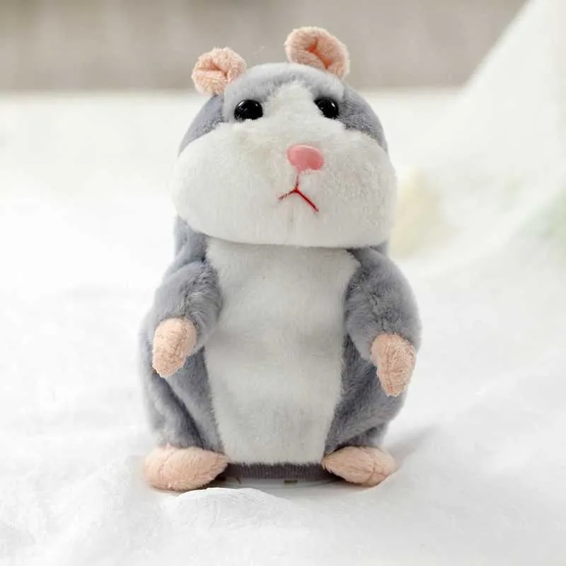 Lär dig att upprepa den lilla hamster plysch leksak prata docka rekord barns sducational s för gåvor 210728