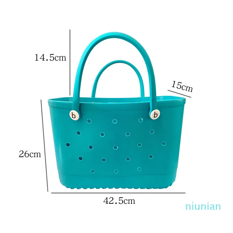 Femme imperméable Eva Tote Grand panier de magasinage Sacs Washable Beach Silicone Bogg Sac Purse Eco Jelly Candy Lady Handsbags2927
