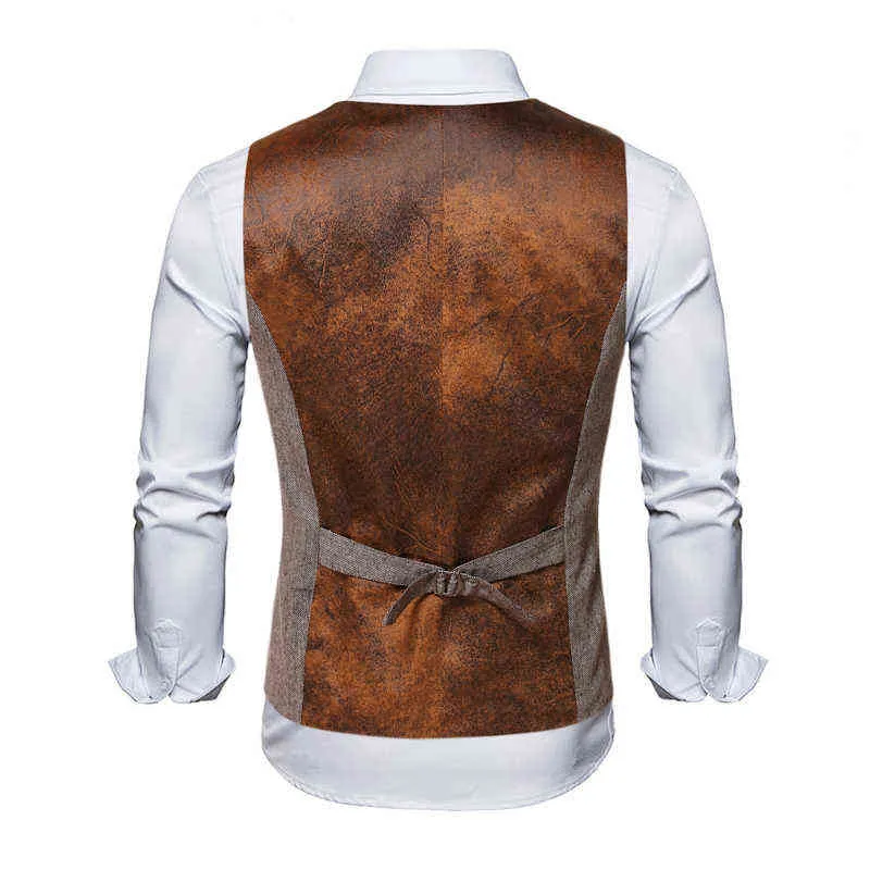 Linhua ärmlösa män Vest Retro Waistcoat herrrockar Man Coat Male Clothes Jackets kläder Taktiska vadderade mens västar Golf 220114